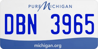 MI license plate DBN3965