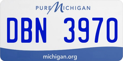 MI license plate DBN3970