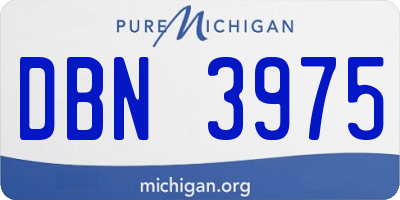 MI license plate DBN3975