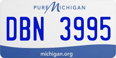 MI license plate DBN3995