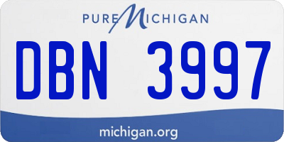 MI license plate DBN3997