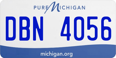 MI license plate DBN4056