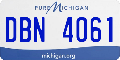 MI license plate DBN4061