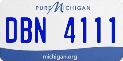 MI license plate DBN4111