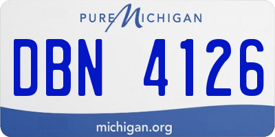 MI license plate DBN4126