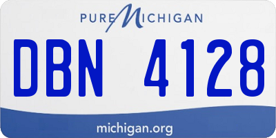 MI license plate DBN4128
