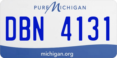 MI license plate DBN4131