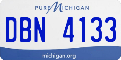 MI license plate DBN4133