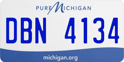 MI license plate DBN4134