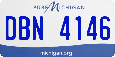 MI license plate DBN4146