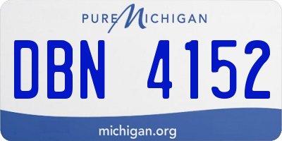 MI license plate DBN4152
