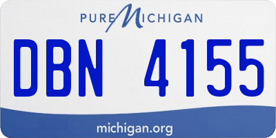MI license plate DBN4155