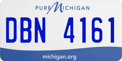 MI license plate DBN4161