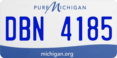 MI license plate DBN4185