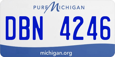 MI license plate DBN4246