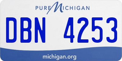 MI license plate DBN4253