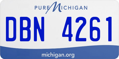 MI license plate DBN4261