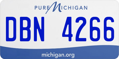 MI license plate DBN4266