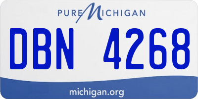 MI license plate DBN4268