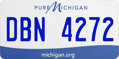 MI license plate DBN4272