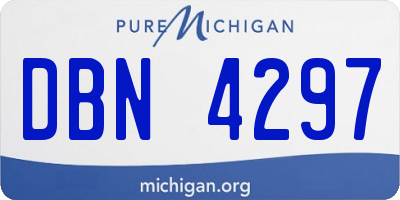 MI license plate DBN4297