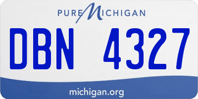 MI license plate DBN4327