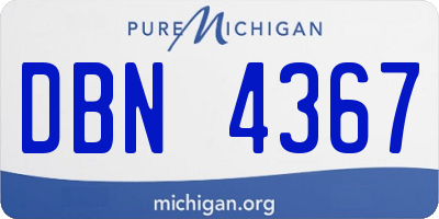 MI license plate DBN4367