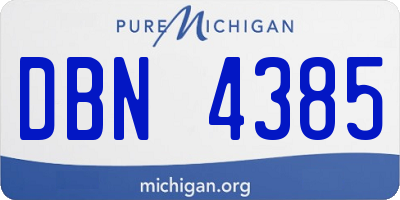 MI license plate DBN4385