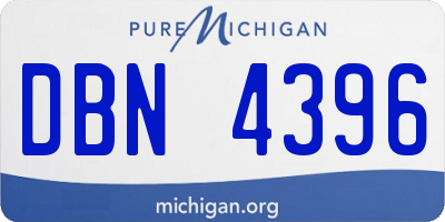 MI license plate DBN4396