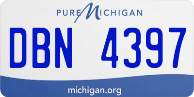 MI license plate DBN4397