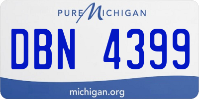 MI license plate DBN4399