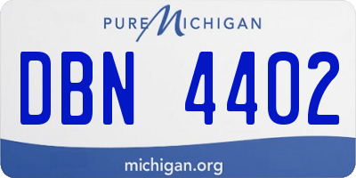 MI license plate DBN4402