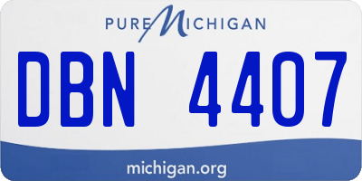 MI license plate DBN4407