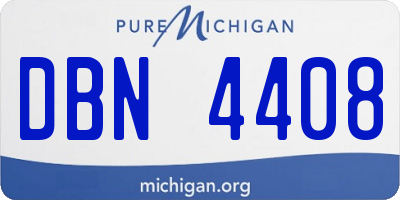 MI license plate DBN4408