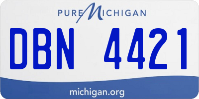 MI license plate DBN4421