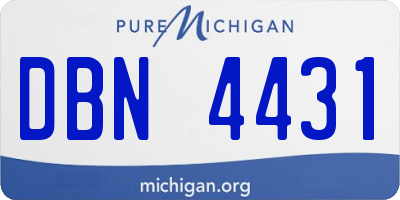 MI license plate DBN4431