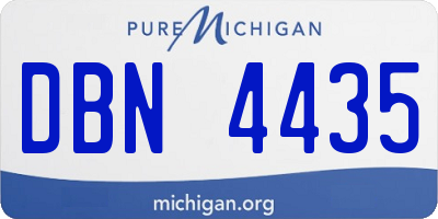 MI license plate DBN4435