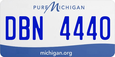 MI license plate DBN4440