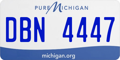 MI license plate DBN4447