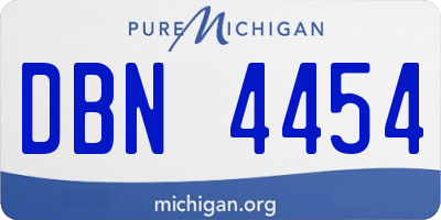 MI license plate DBN4454