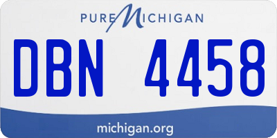 MI license plate DBN4458