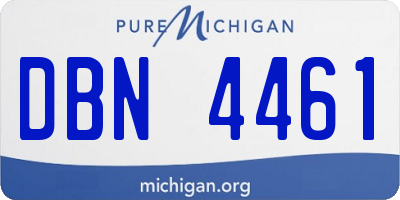 MI license plate DBN4461