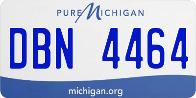 MI license plate DBN4464
