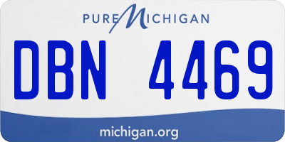 MI license plate DBN4469