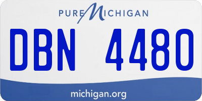 MI license plate DBN4480