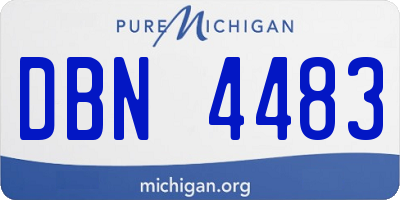 MI license plate DBN4483