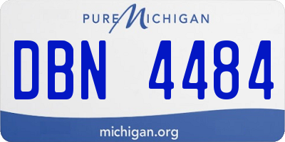 MI license plate DBN4484