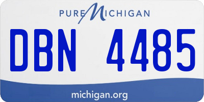MI license plate DBN4485