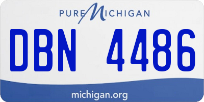 MI license plate DBN4486