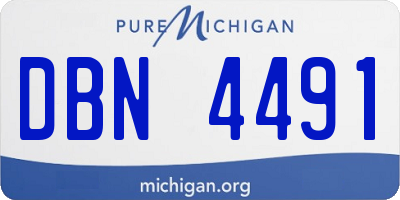 MI license plate DBN4491